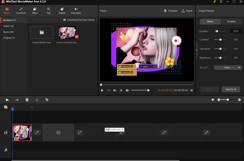 Highly Recommended Video Editor- MiniTool Movie Maker 5.2