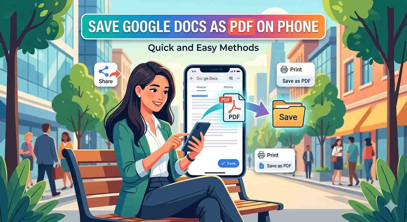 Save Google Docs as PDF on Phone