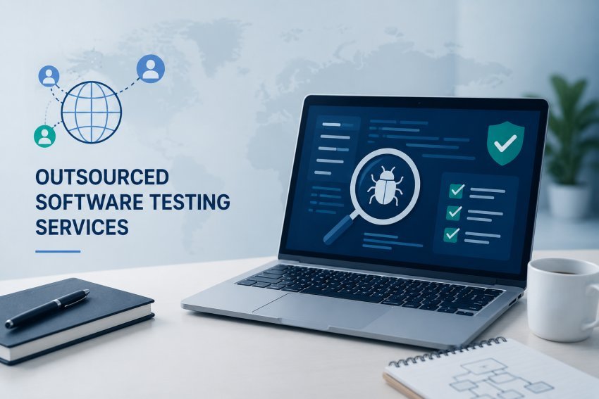 Please create one image related to Outsourced Software Testing Services